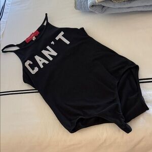 Black Bodysuit with White Lettering